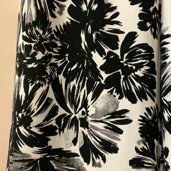 Rebecca Taylor Splashy Floral Culotte Black White Wide Leg 2 - Picture 10 of 12